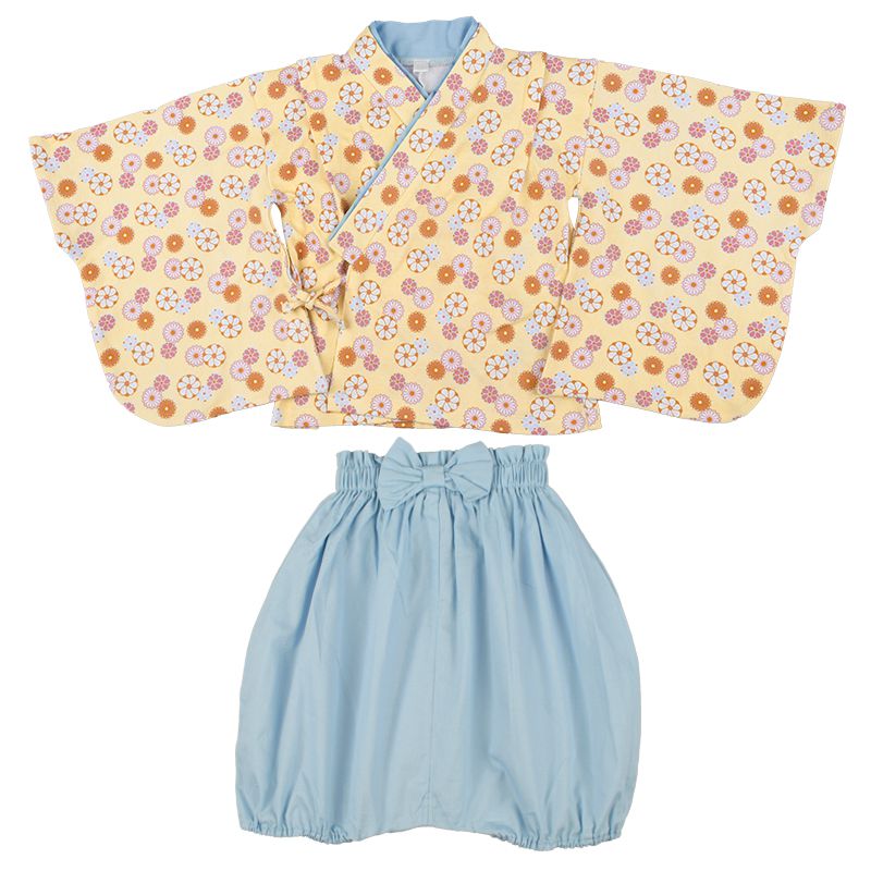 akachan honpo - 袴連身衣(兩件式)-淺藍色