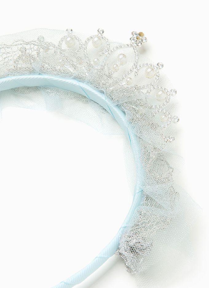 韓國 OZKIZ - (附配飾)公主點綴短袖紗裙洋裝-湖水綠