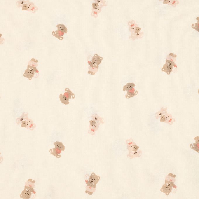 akachan honpo - 長袖圓領速乾上衣-2件組 動物-粉紅色