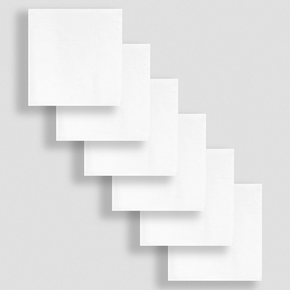 100% 純棉多功能細紗布方巾/包巾/小薄被/拍嗝巾/安撫巾 6入禮盒組(60*60cm)-純白