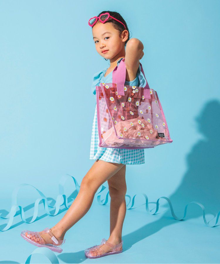 日本 BREEZE - 防水PVC手提袋/游泳包-海洋生物-水藍 (26x35x12.5cm)