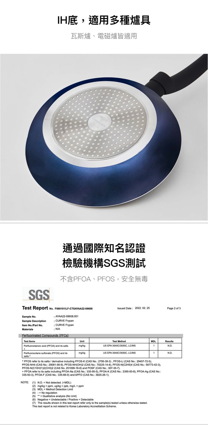 樂扣樂扣 - 北歐不沾鍋IH爐適用(兩件組)-28cm-極光藍 (28cm平煎+炒鍋)