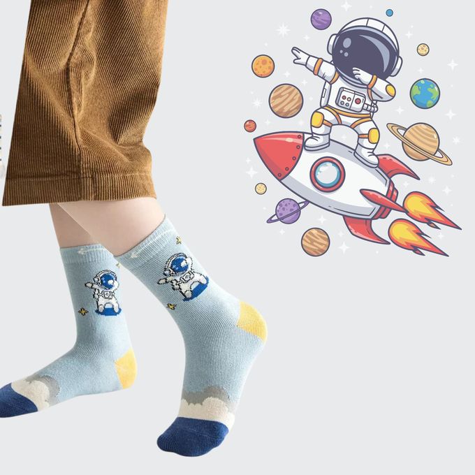 太空人星際冒險中筒棉襪