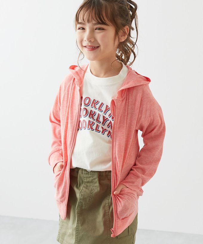 日本 devirock - 90%抗UV 輕薄透氣防曬連帽小外套-亮橘