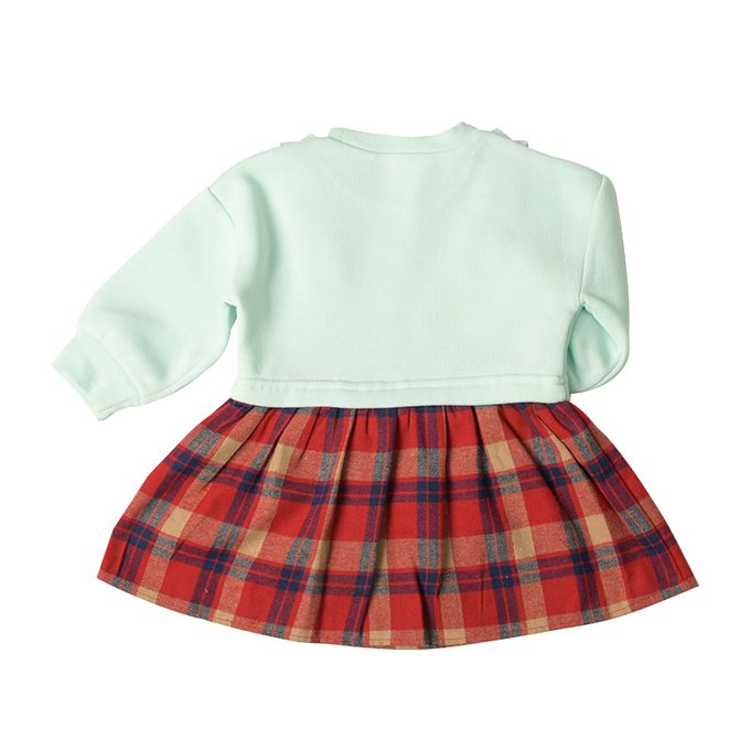 akachan honpo - 假兩件洋裝-綠色