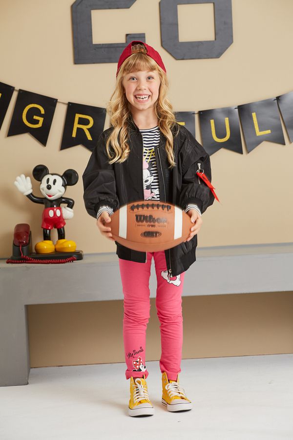 麗嬰房 Disney - 米妮系列愛心米妮彈力棉褲-熱情粉