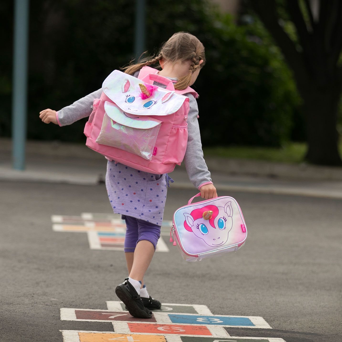 Bixbee - 3D動物童趣系列-奇幻粉獨角馬中童背包 (寬33cm*高28cm*深12.7cm)