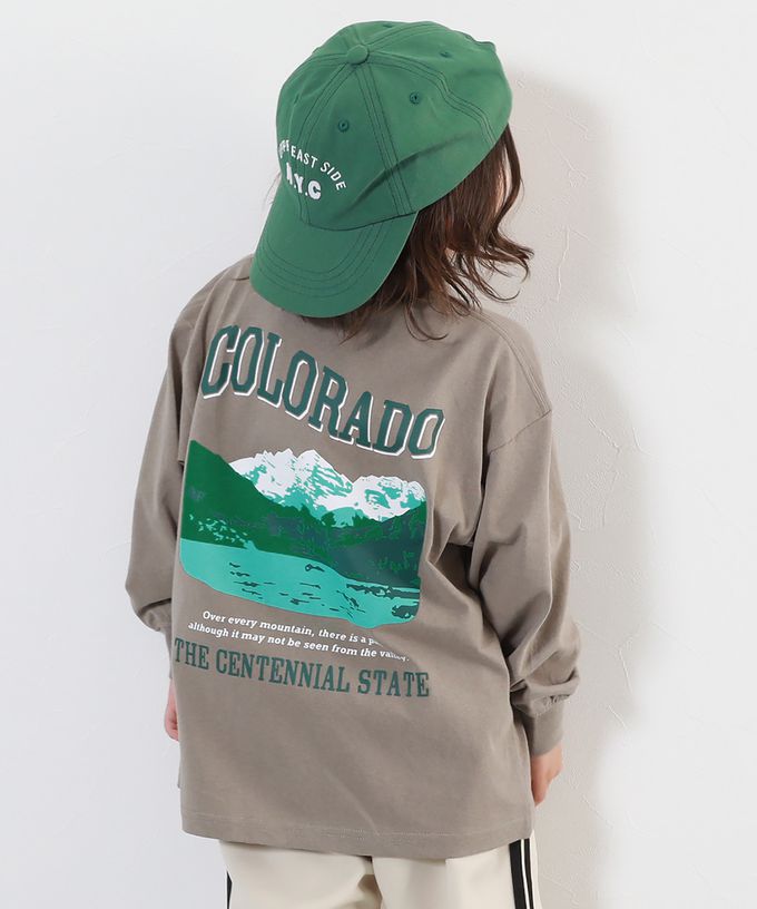 日本 devirock - 100%棉 定番印花長袖上衣-NEW YORK-寶藍