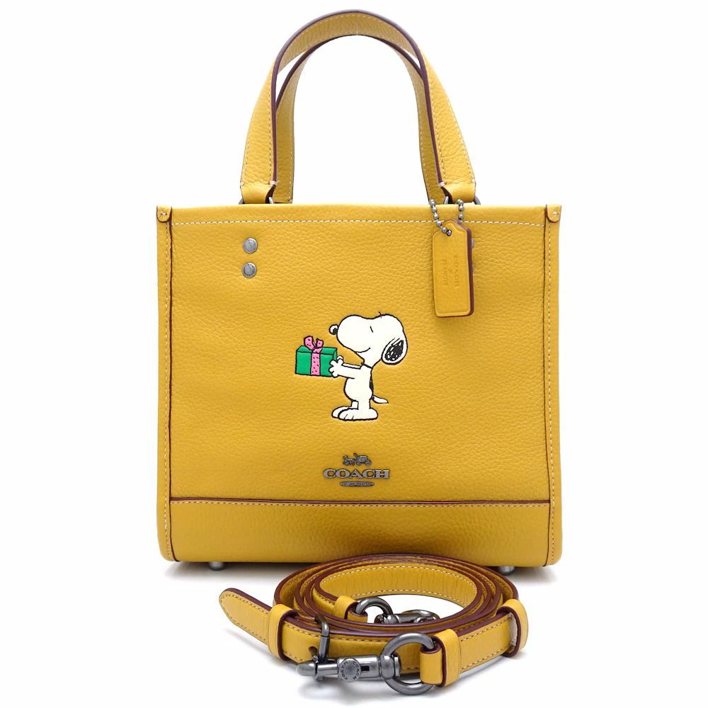 史努比聯名款皮革二用包 (黃)