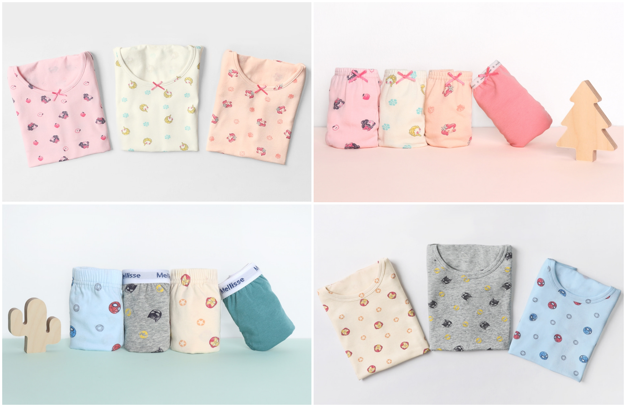 韓國 Mellisse - 韓製莫代爾棉混紡背心(女寶)-童話公主-黃X橘X粉-三件組