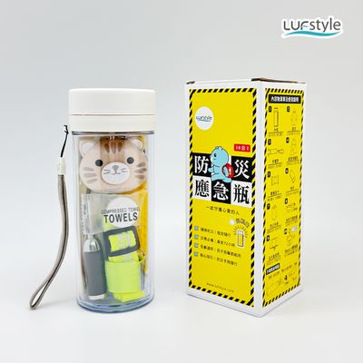 LUFstyle - LUFstyle 防災應急瓶 10合1 防災瓶 避難 求生 緊急應變 (焦糖橙)