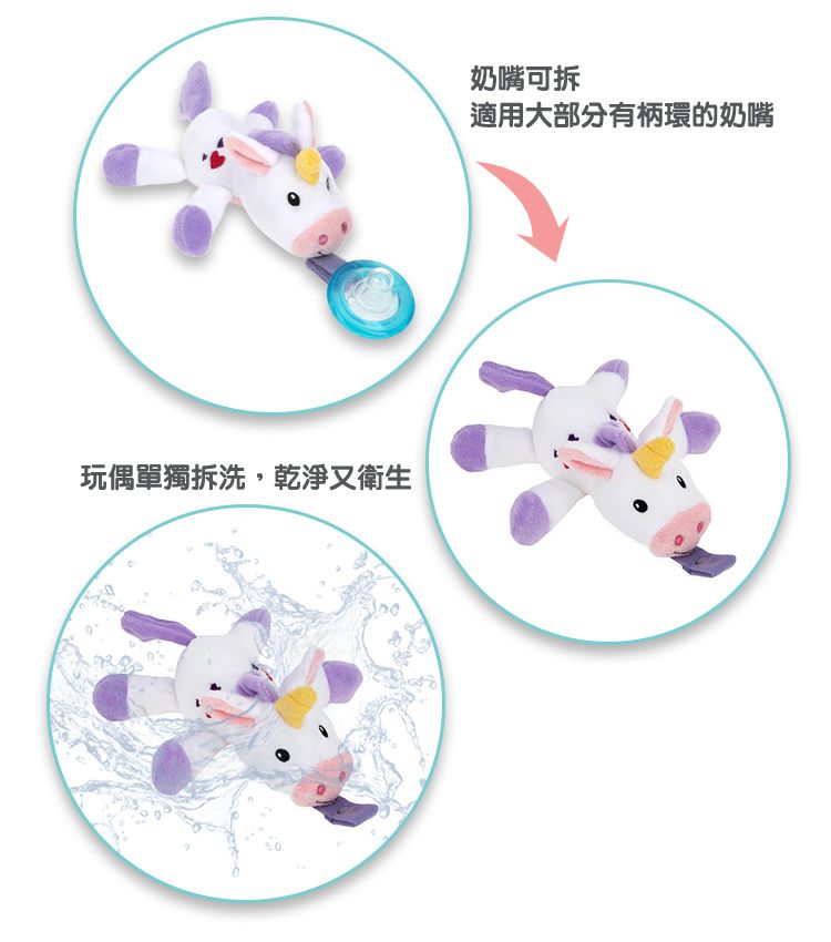 Nuby - 安撫奶嘴玩偶(附0-6M奶嘴)_獨角獸
