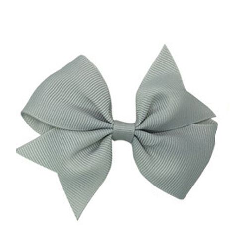 浪漫蝴蝶結髮夾-星際灰 (小(長9.5cm))