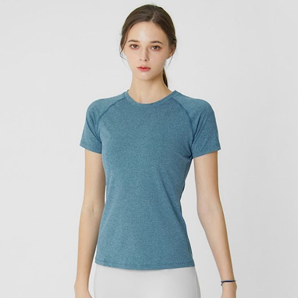 SportyChic - Sleek防皺質感透氣T恤-PST0011-湛藍色