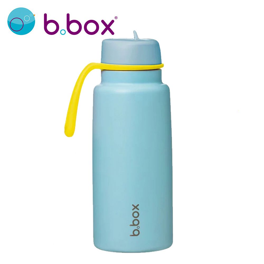 澳洲 b.box - 不鏽鋼大容量吸管水壼-淺藍色-1000ml