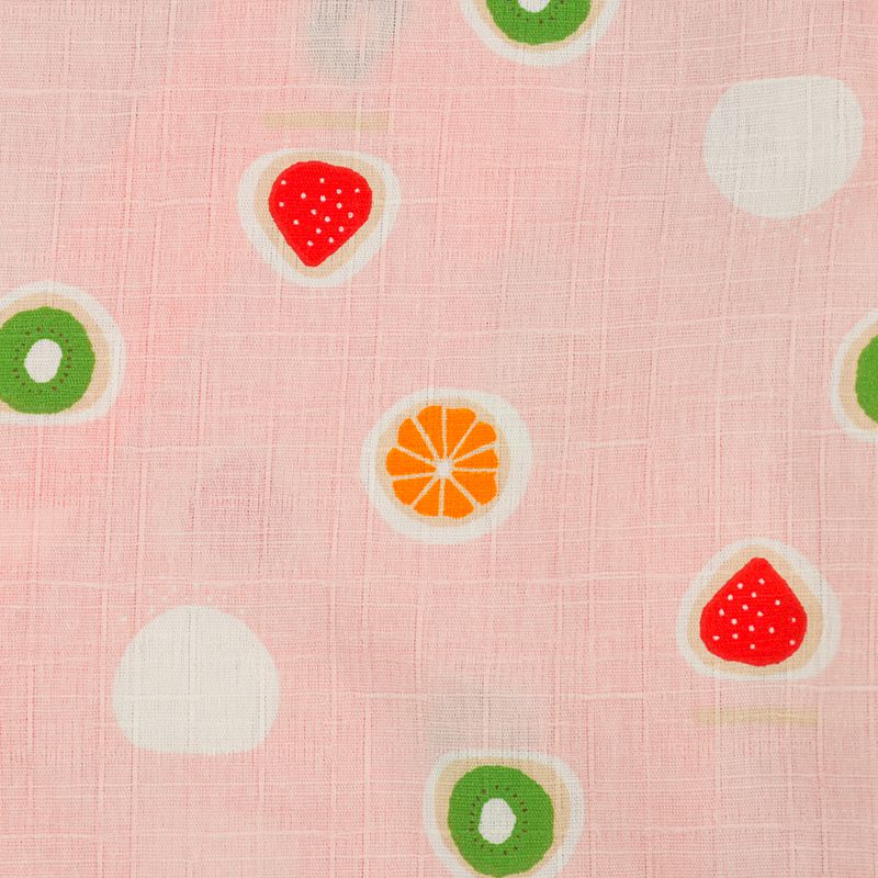 akachan honpo - 兩件式甚平-水果大福-粉紅色