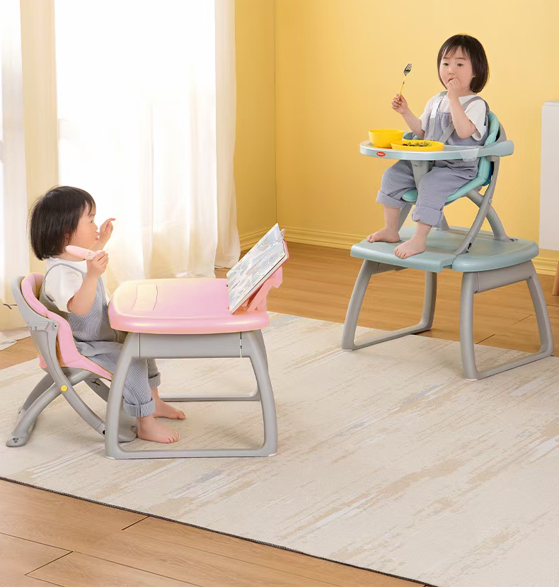英國 JOLLY - 多功能兒童餐桌椅-粉