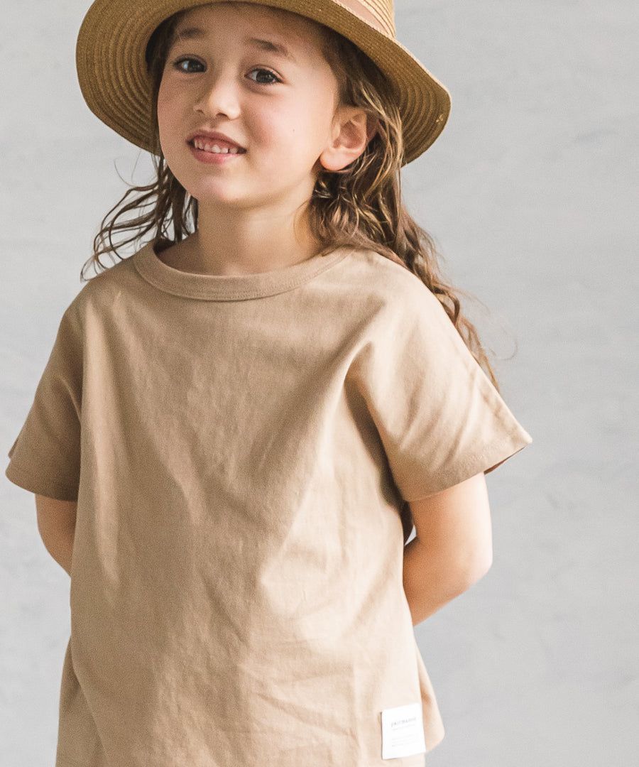 日本 PAIRMANON - 100%柔棉 素面短T(孩子)-粉