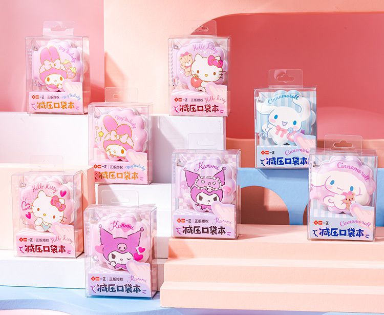 卡通減壓口袋筆記本-卡通人物美樂蒂 (5.3x5cm)-款式隨機