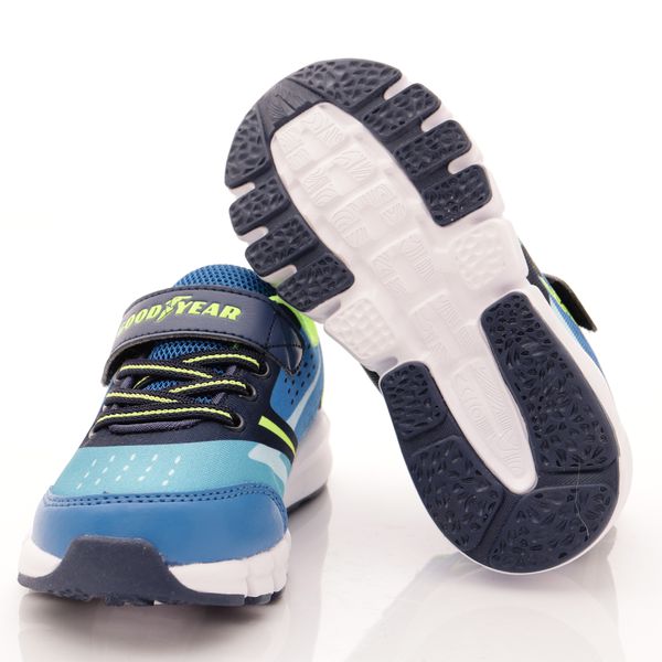 GOODYEAR - 運動童鞋-繽紛氣墊慢跑鞋(中童)-藍