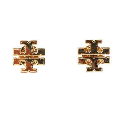 TORY BURCH - 雙T-LOGO十字耳環 (金)