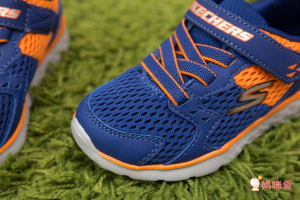 SKECHERS - GO_RUN400海藍橘兒童運動鞋