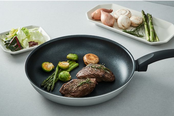 樂扣樂扣 - 北歐不沾鍋IH爐適用(兩件組)-28cm-極光灰 (28cm平煎+炒鍋)