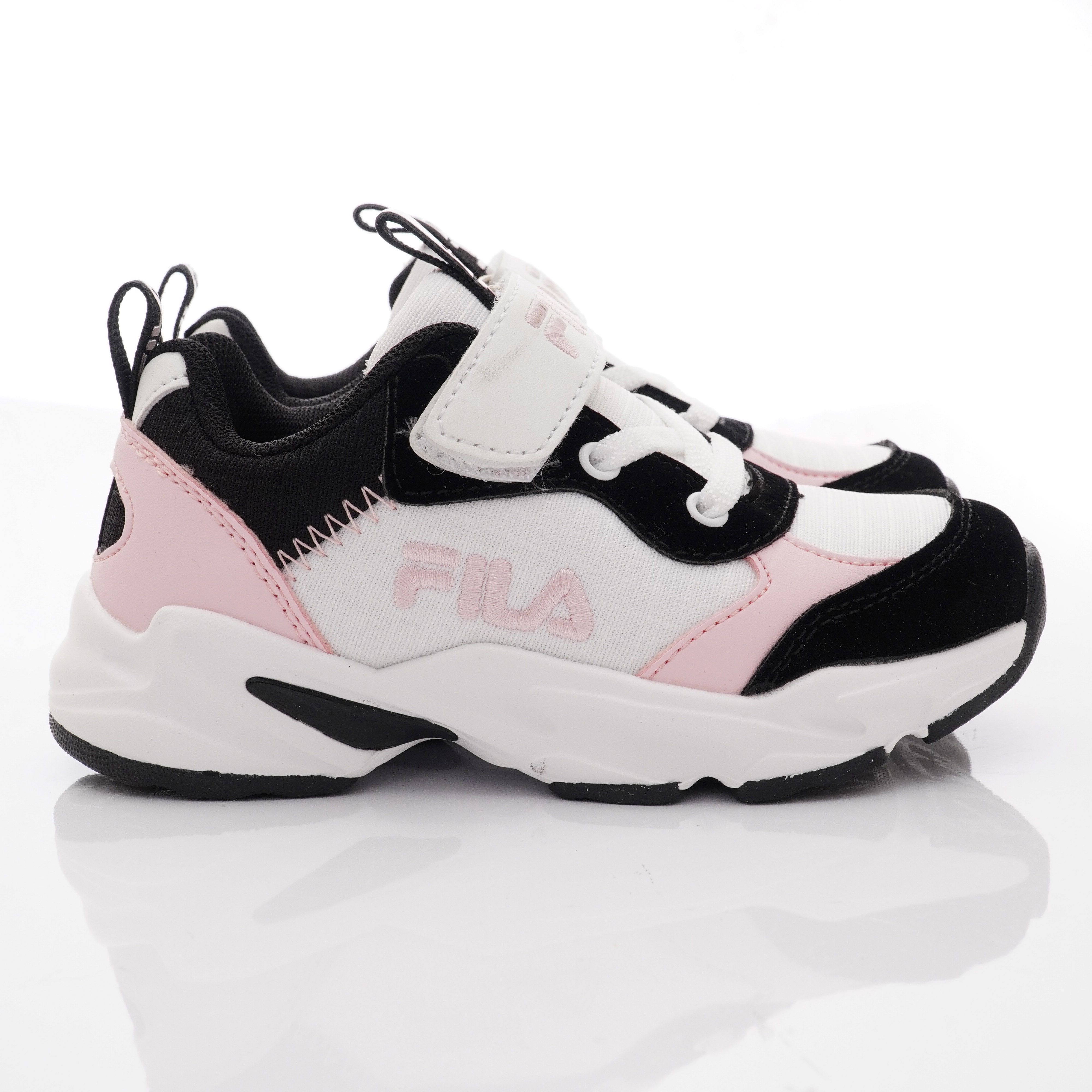 FILA - 經典復古運動鞋款(中小童段)-黑粉