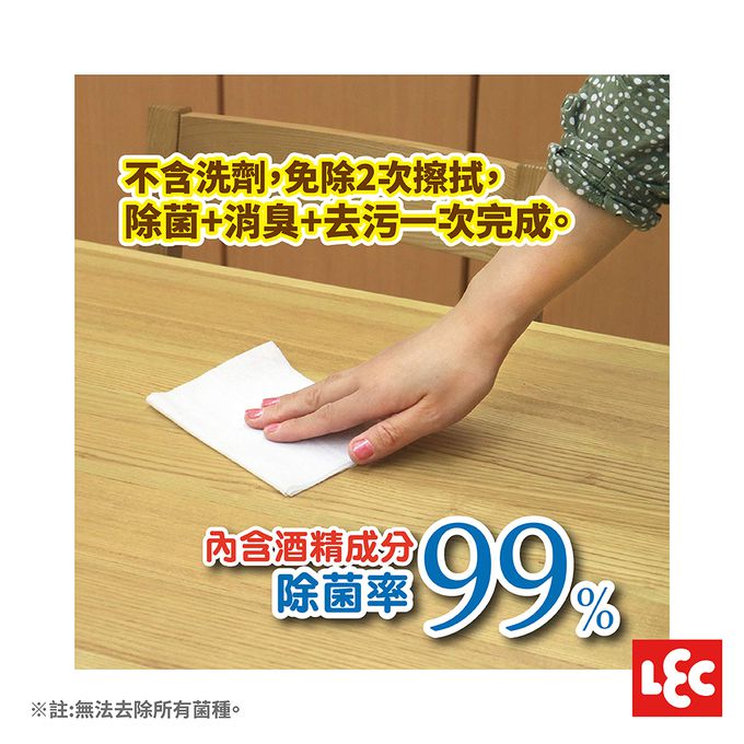 日本 LEC - 【激落君】日製餐桌廚房除菌擦拭巾-15枚入