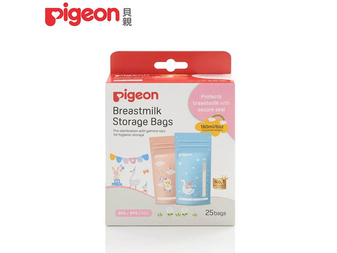 貝親 Pigeon - 母乳冷凍袋180ml/25入可愛動物