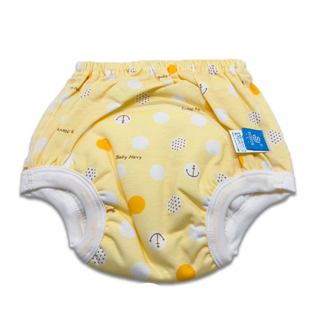MIT台灣製 - 嬰幼兒學步褲(學習褲)-點點黃