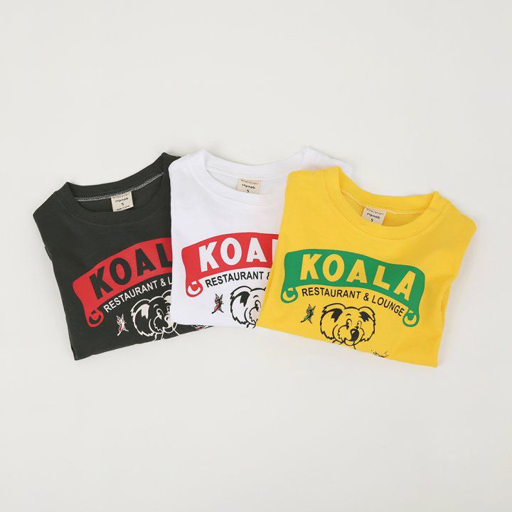 韓國 Hanab - 跳舞無尾熊純棉T-黃