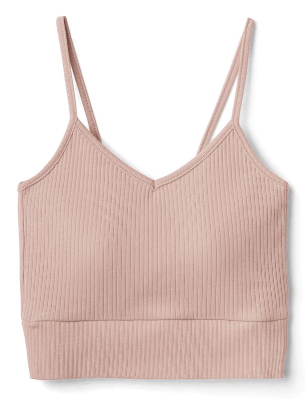 日本 GRL - V領細肩帶內搭/小可愛(附Bra)-米杏