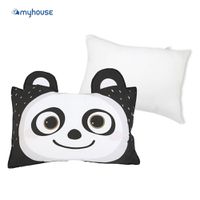 韓國 myhouse - 防蟎抗敏可愛動物夥伴雙面兒童枕頭套+枕心-熊貓寶寶-40x60cm
