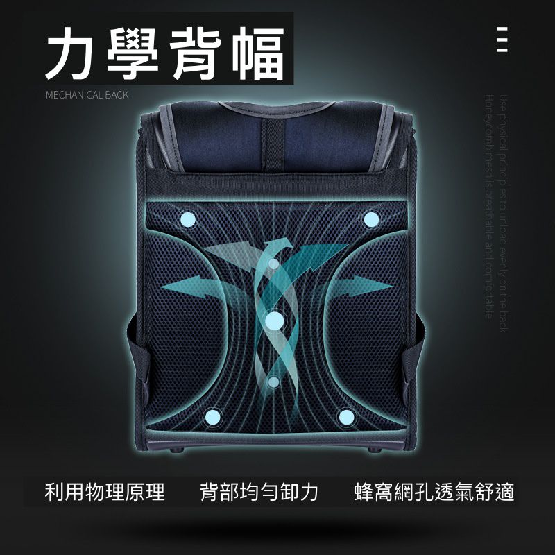 日式簡約大容量書包-卡通人物蜘蛛人-藍色 (建議90~120cm)-27x18x36cm