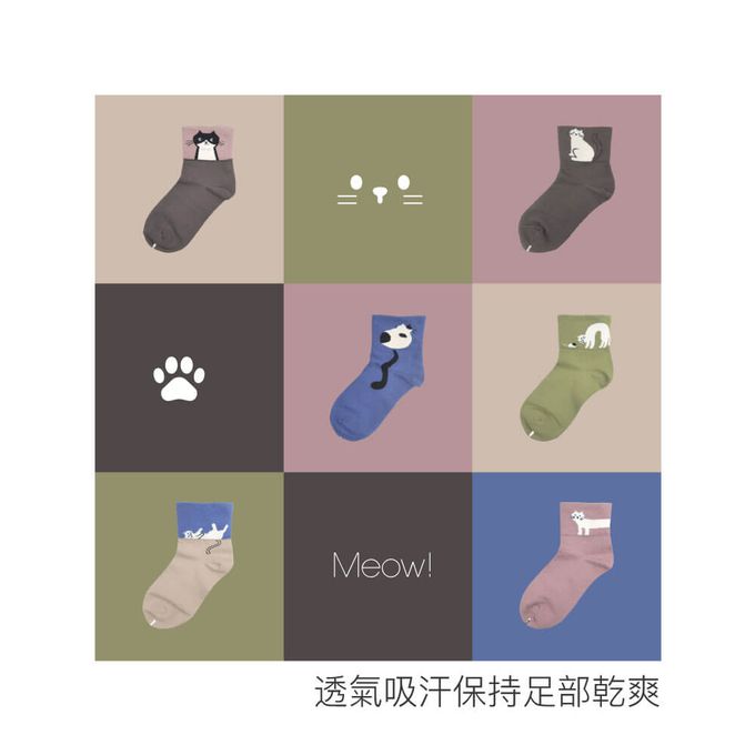 貝柔 Peilou - 抑菌消臭無壓寬口短襪(3入組)-背影 (22-26cm)