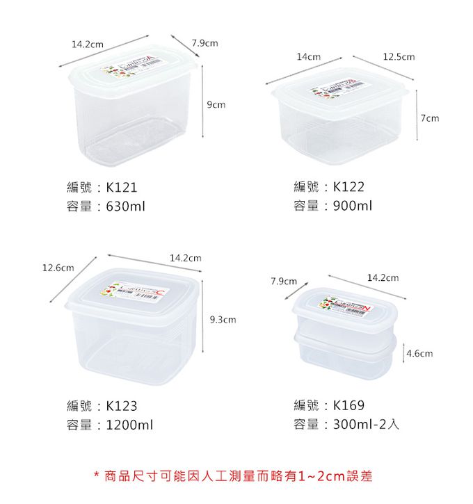 日本 NAKAYA - 日本製 圓形透明收納/食物保鮮盒6件組