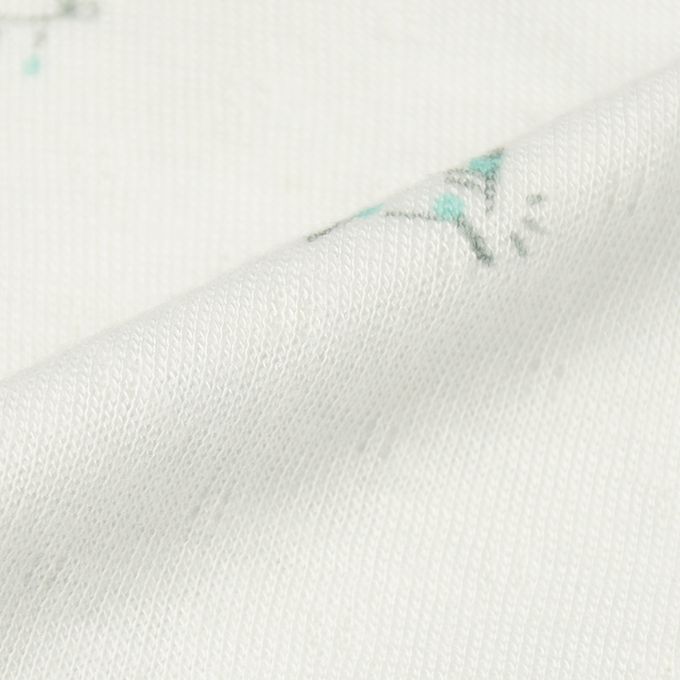 akachan honpo - 長袖蓬鬆有機棉連身衣-淺綠色 (50～70cm)