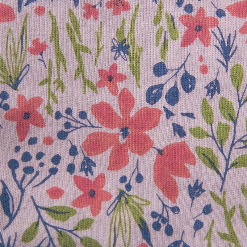 日本千趣會 - 碎花波浪純棉百摺褲裙-紫粉色系