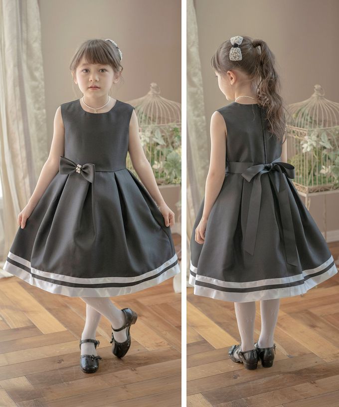 日本 Catherine Cottage - 珍珠蝴蝶結簡約法式洋裝/小禮服-粉紅