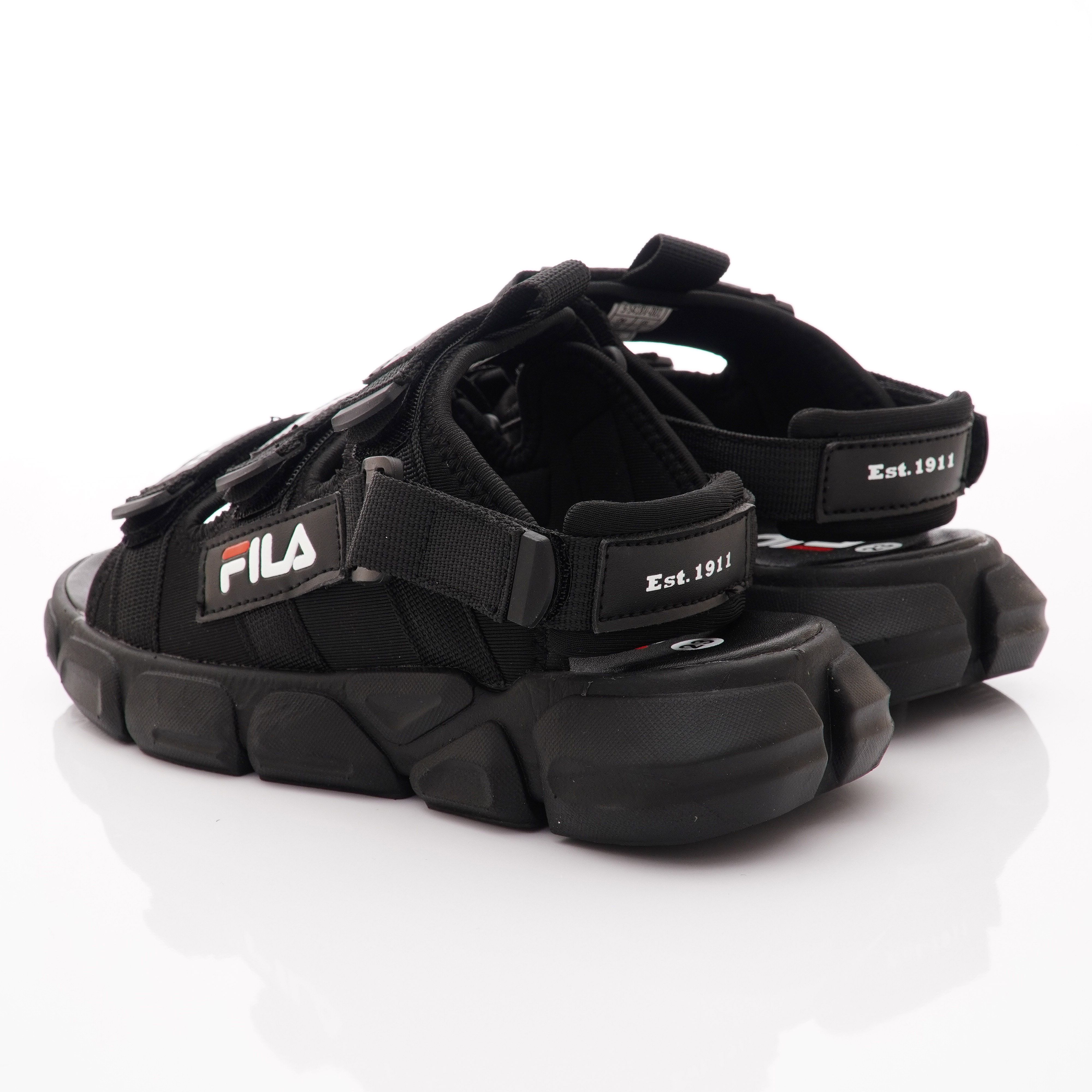FILA - 輕量韓版運動涼鞋款(中小童段)-黑