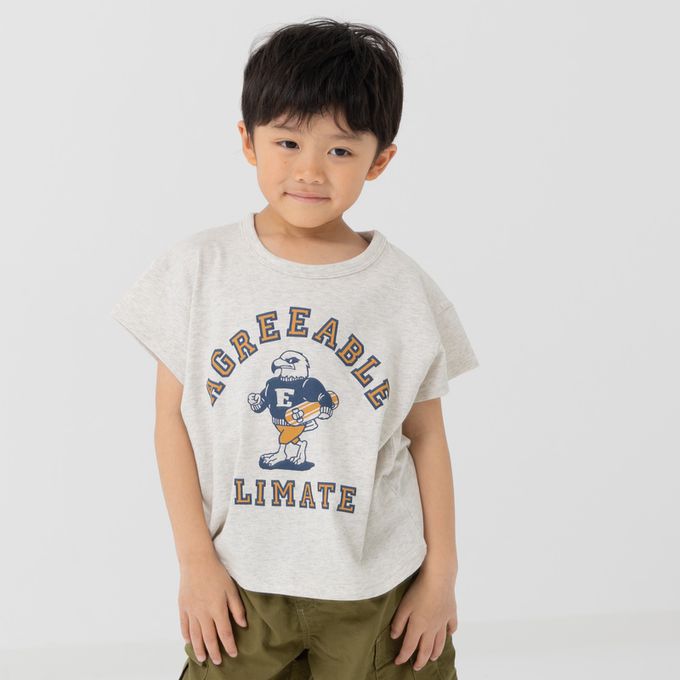 日本 Chil2 - 100%棉 可愛印花短袖上衣-檸檬-白