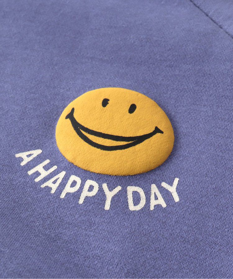 日本 BREEZE - 彩色英文標語裏毛率性運動衫-海軍藍