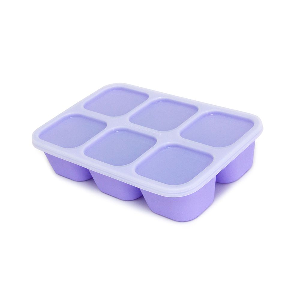 動物樂園造型矽膠副食品分裝保存盒-鯨魚(紫)