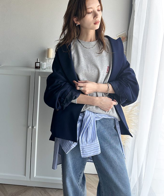 日本 Classical Elf - Java 背後美式logo裏起毛長袖上衣-煙燻粉