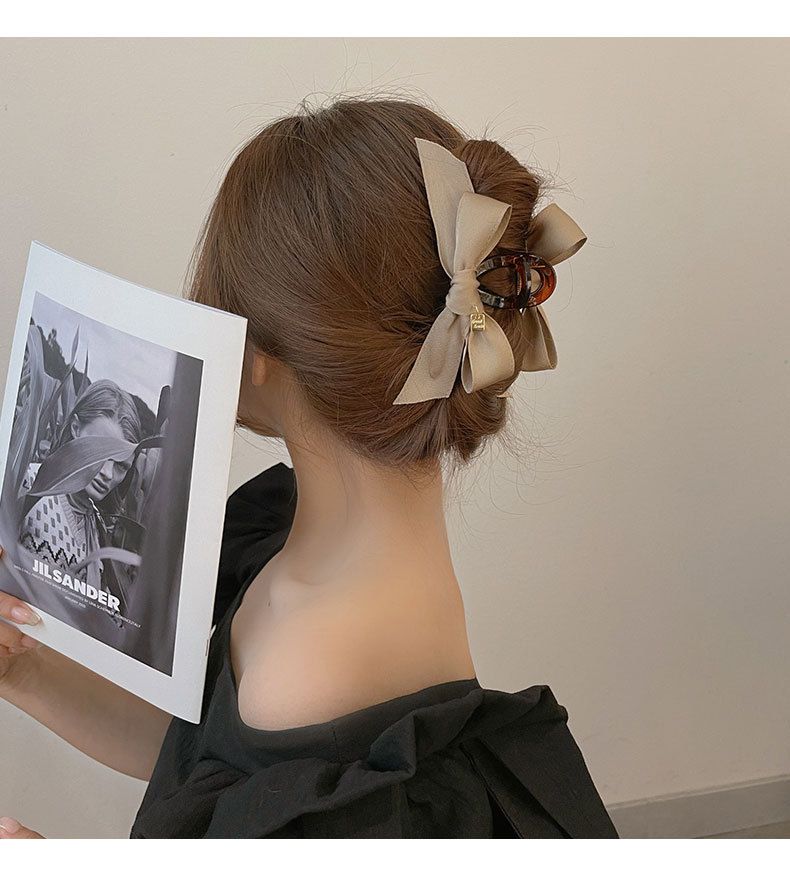 優雅大蝴蝶結抓夾-經典全黑