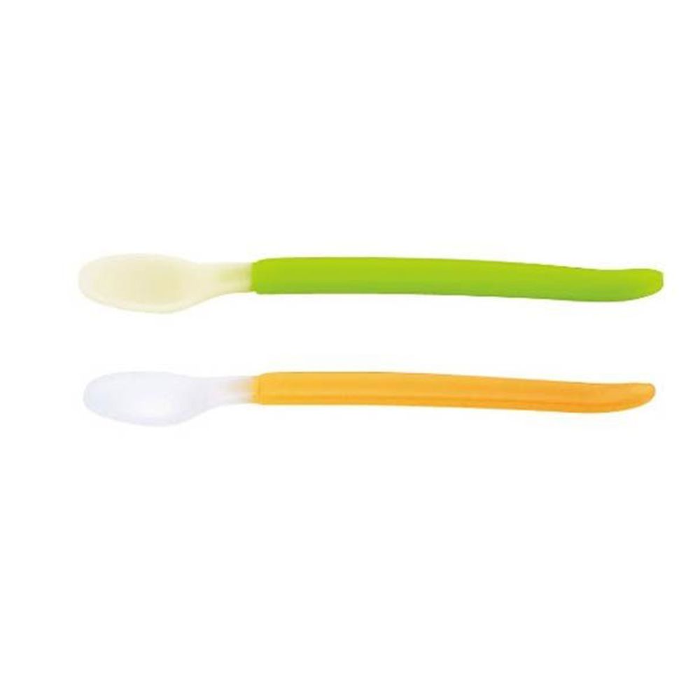 日本 Combi - 優質軟匙餵食匙2入組-顏色隨機