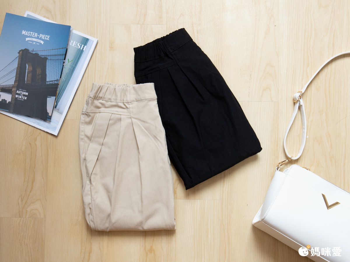 日本女裝代購 - 舒適修身彈性 打褶小尻美腿褲-咖啡