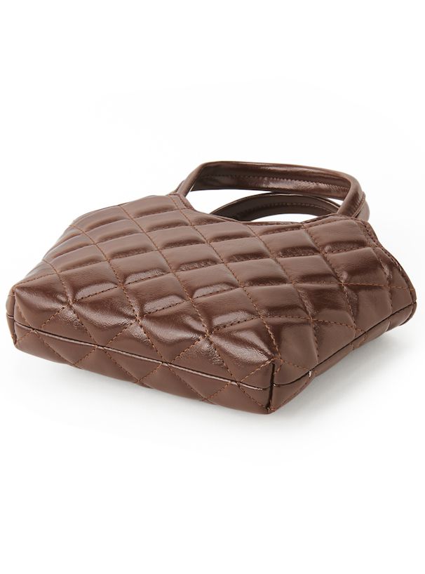 日本 GRL - 2WAY時尚漆皮金屬鏈側背小包-焦糖棕 (F)