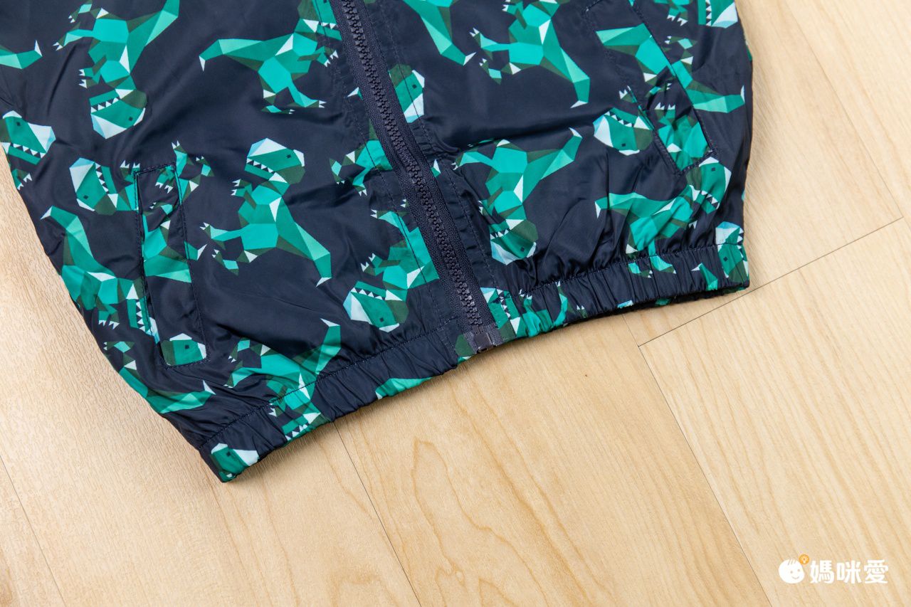 兒童連帽防風外套-星星-藍色